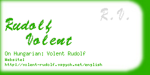 rudolf volent business card